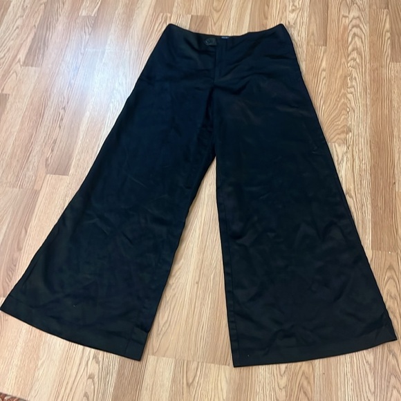 Ralph Lauren,Black Silk Blend Wide Leg Dress PantsClassic,Luxe Trousers,Size 8 - Picture 4 of 11